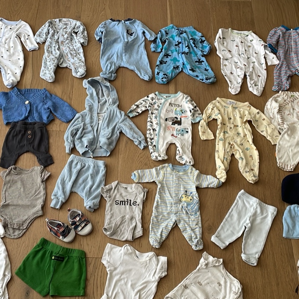 1) baby boy newborn lot clothes!